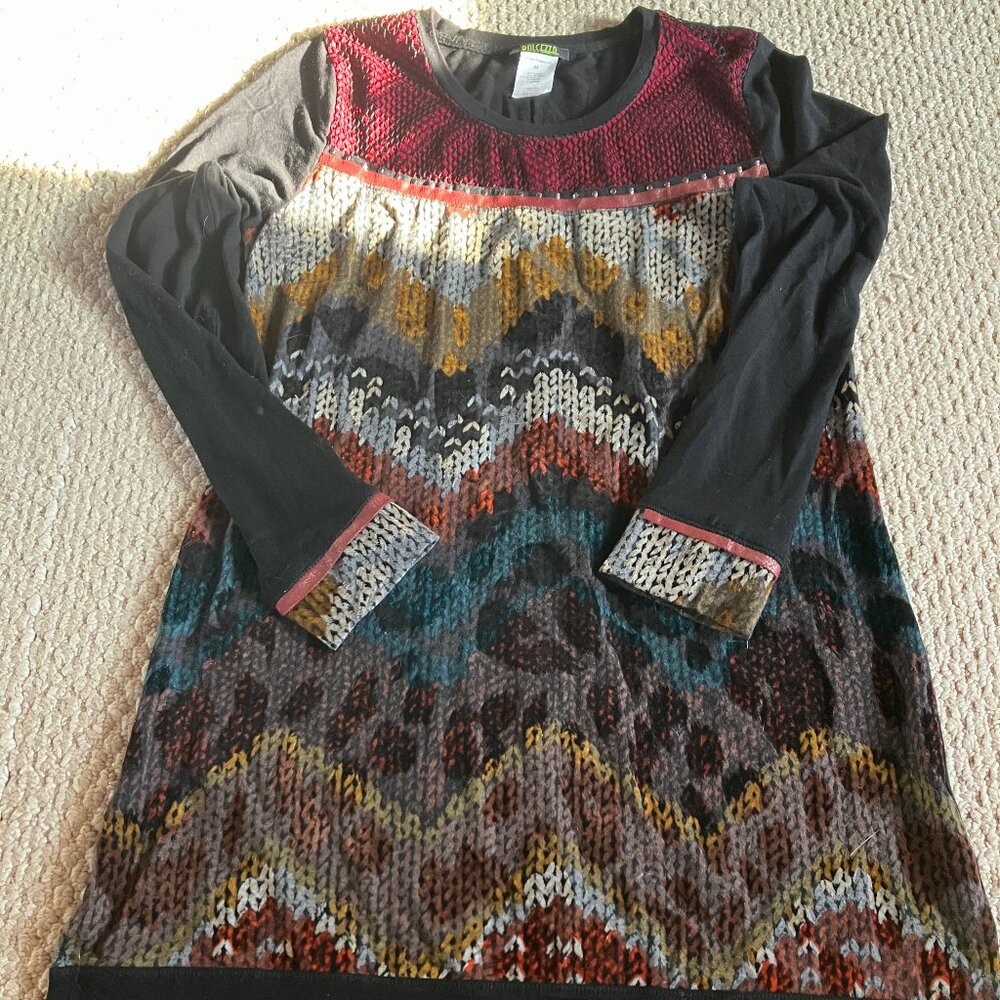 Dolcezza Dress Long Sleeve Velvet Mesh Medium